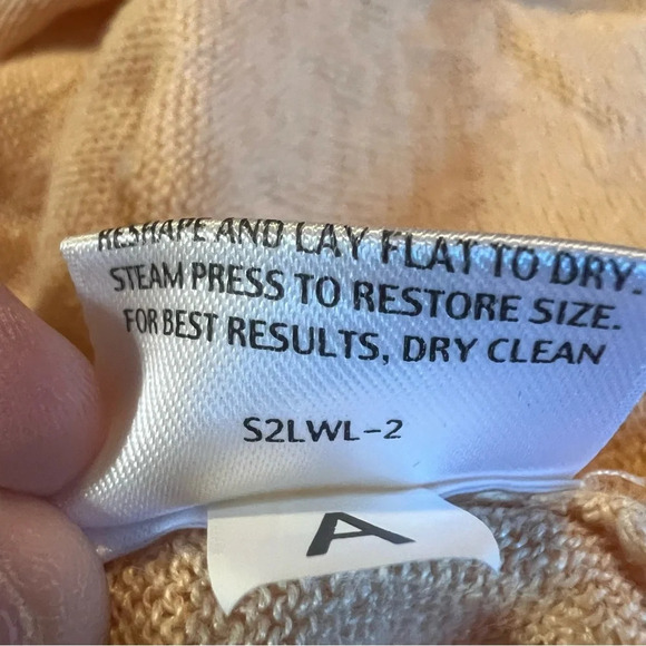 Eileen Fisher 100% Linen Long Sleeve Lightweight Sweater Size Large Orange - Picture 7 of 7